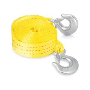 2″x20′ SAFETY HOOK TOW STRAP