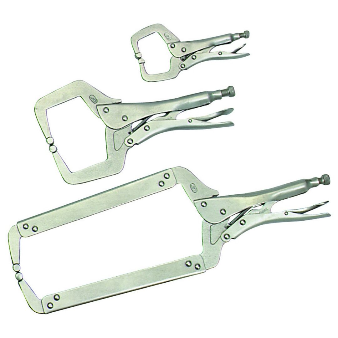 3PC LOCK GRIP C-CLAMP PLIERS SET