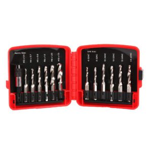 13PC HEX SHANK DRILL-N-TAP BIT SET