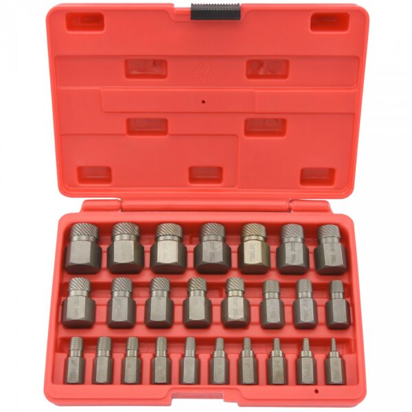 25pc Multi Spline Screw Extractors Set