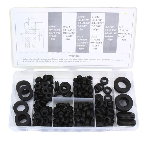 180PC RUBBER GROMMET ASSORTMENT