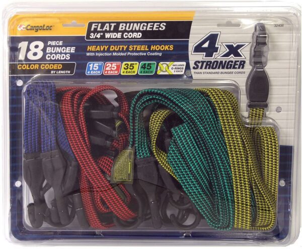 CARGOLOC 18PC ASSORT FLAT BUNGEE PK