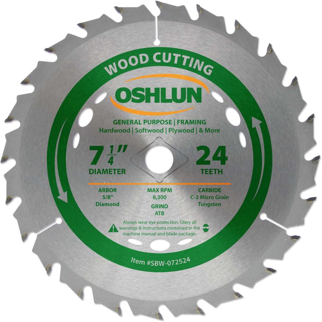 7.25″X24tx5/8 Carbide Tip Saw Blade