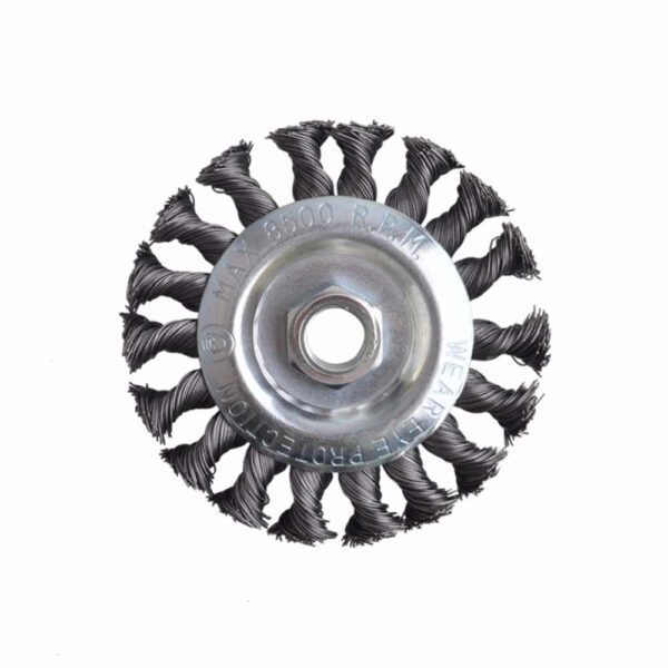 4″ X 5/8″-11 HUB TWISTED WIRE WHEEL