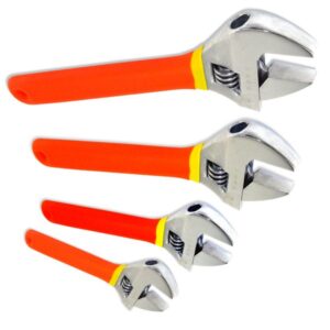 4PC ADJ. WRENCH SET SOFT GRIP