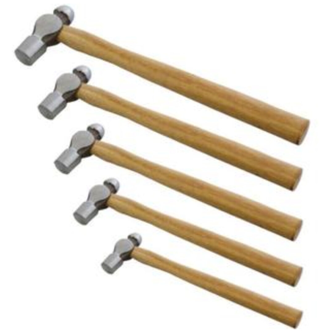 5pc Ball Peen Hammer Set Wood