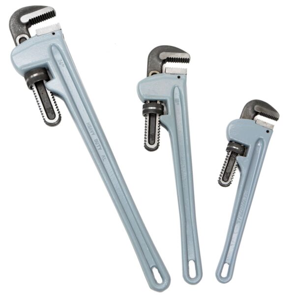 3PC HEAVY-DUTY ALUMINUM PIPE WRENCH SET