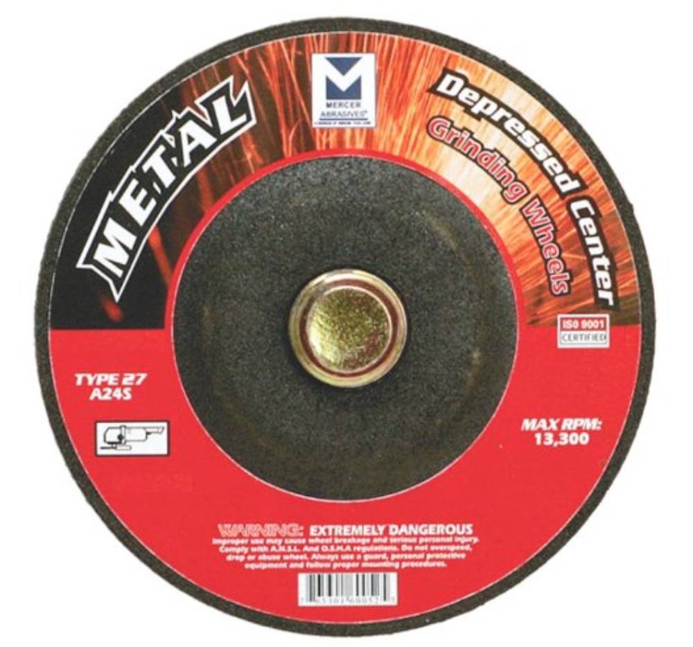 Mercer 4.5″ X 1/4″ X 7/8″ Metal Grinding Wheel T27